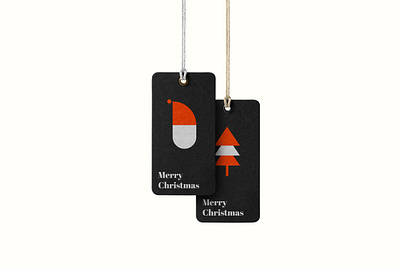 Christmas tag design art christmas christmas tree colours design dribbbleweeklywarmup flat illustraor illustration santa tag typography vector