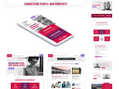 Real Estate Institute of Queensland design mobile ui ux web website