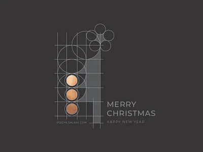 Pooya Greeting 2020 Blk 191217B 2020 adobe copper creative design dots graphic greeting grid happy holidays happy new year illustrator logo merry christmas merry xmas minimal minimalistic