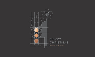 Pooya Greeting 2020 Blk 191217B 2020 adobe copper creative design dots graphic greeting grid happy holidays happy new year illustrator logo merry christmas merry xmas minimal minimalistic