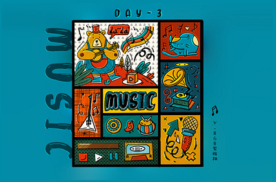 365days practice-027 music design illustration