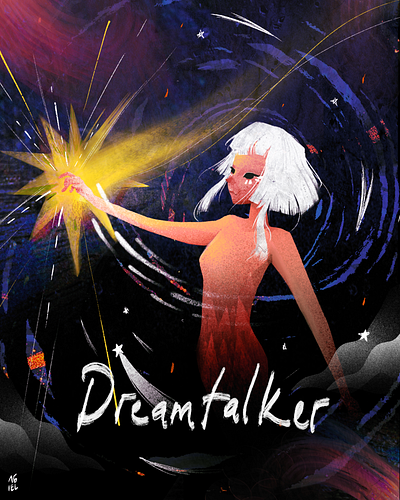 Dream Talker art character design character illustration girl illustration procreate whimsical