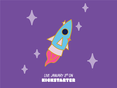 Rocket launch adventure enamel pin illustration kickstarter launcher rocket rocket launch space vector