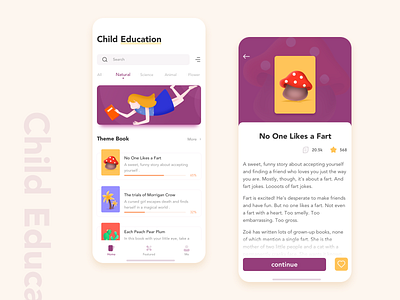 Child Education app design ui