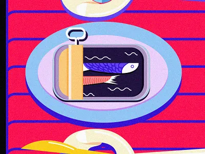fish can design illustration