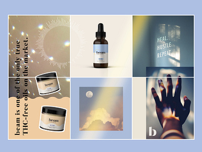 beam beam cbd cbdoil collage graphic design