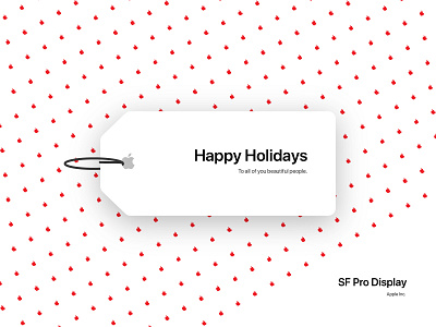 weekly warm-up #16 apple fonts gift tag holiday san francisco sf pro weekly warm up