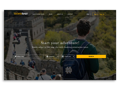 Daily UI 003 - Landing Page 003 adventure booking concept dailyui dailyui 003 dailyuichallenge design landing landingpage responsive responsive design sketch sketchapp student tour tourism ui userinterface website design