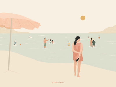 Sayulita beach illustration mexico summer women in illustration