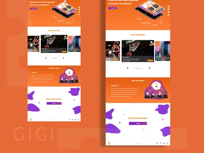 Pick-Up Basketball App Landing Page design gradient hero image hero section illustration isometric landing page ui ux vector website