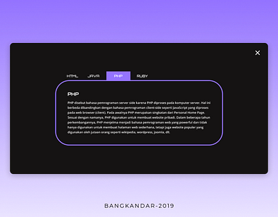 Tab Modern UI behance dark theme dark ui designs dribbble dribbble invite invite menubar modern programming purple simple tab ui ui ux uidesign uiux user interface webdesign webui