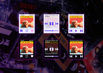 Robyn Tribute Music Player daily ui daily ui challenge dailyui dark mode design light mode mobile music robyn smart watch ui ui design visual design watch