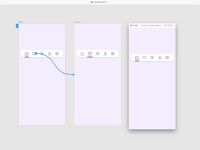 Navigation Menu adobexd animation menu microinteraction navbar navigation navigation bar navigation menu prototype purple