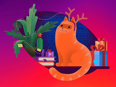 The NewYear cat affinity designer affinitydesigner cat ipad new year vector