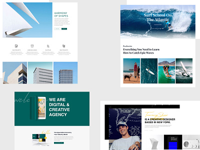 Landing Page Collection agency creative design illustration landing page landing page design portfolio design psd template website design