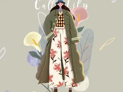 穿搭 design girl illustration
