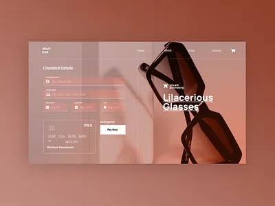 Glasses Credit Card Check Out - Website Design. branding company company branding dailyui design grid interaction design interface ui ux web web design