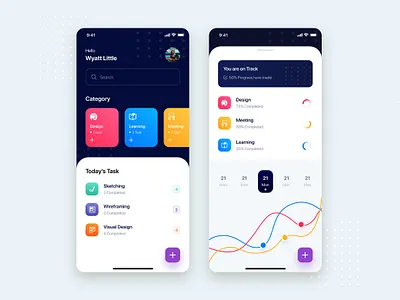 Todo List Mobile App UI Kit Template android app ios iphone mobile mockup sketch task template theme to do ui uikit ux xd