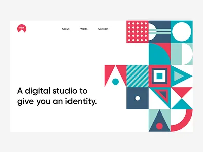 Alps- Landing Page clean colors concept geometry landingpage layout minimal patterns shapes simple webdesign website