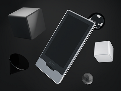 Useless Product Mockups #2: Zune HD 3d blender freebie mockup psd mockup zune