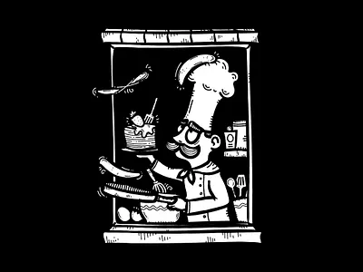 Doodle Windows Stories: Chef cartoon character character design chef comic cook doodle fun illustration pancake