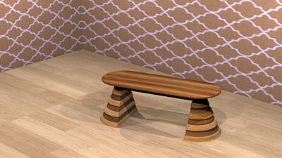 Tower table 3d graphic design interior table