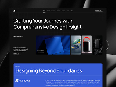 Sestudioan - Design Agency Website bold creative dark dark mode design agency design studio landing page minimalist ui ui design ui ux user experience user interface ux ux design web web design website website design