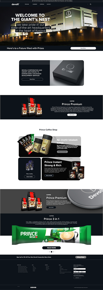 Devolli caffe design new ui uiux user experience user interface ux website