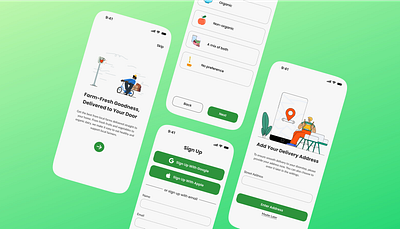 Farm to Table - Onboarding mobile mobile design onboarding ui ui desigh ui design ux