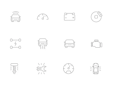 ⭐ Roicons - car controls icon set car car icons control design essential icons flat icons icon icon design icon pack icons iconset roicons