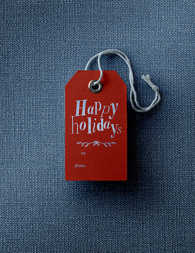 Holiday gift tag benton mod christmas concept fonts gift card graphic design holiday holiday card holiday design tag design typography weekly challenge weekly warm up