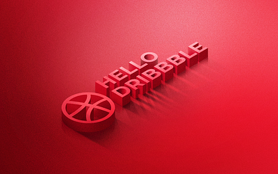hello dribbble design digitalart dribbble firstshot illustration photoshop typography