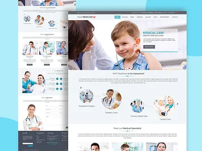 Health care website appointment child clean clean design clinic dental dental clinic doctor feaver health healthcare hospital illness mbbs medicare meidcal nearme nurse specialist website