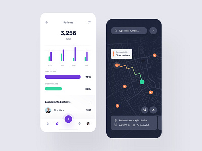 H-care – Medical App #2 dashboard design system electronic health emergency room healthcare app hospital medical app medtech startup overview patient saas saas interface toglas ui ux