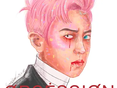 chanyeol amazing blood chanyeol cool drawing ipadpro ipadproart procreate