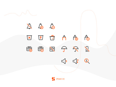 Simple Color Minimal Icons - Shape Library branding color design figma icon icon design icon set iconography icons illustration line minimal mockup outline simple simple icons ui ux vector website