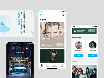 GoOut – iOS App Exploration app colors concerts culture dsgn goout ios minimal mobile app redesign service ui ux