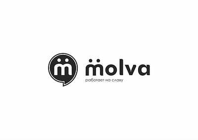 Концепт логотипа "Молва" brand branding creative design design flat graphicdesign logo minimalism typography vector