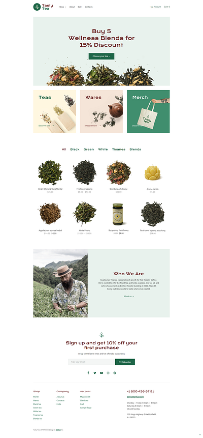 Tea eCommerce Website Template - Tasty Tea design elementor elementor templates themes website template wordpress designs wordpress theme