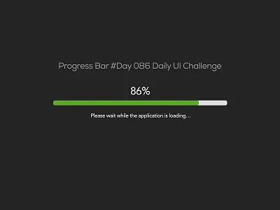 Day 086 - Progress Bar - Daily UI challenge challenge progress bar uidesign ux