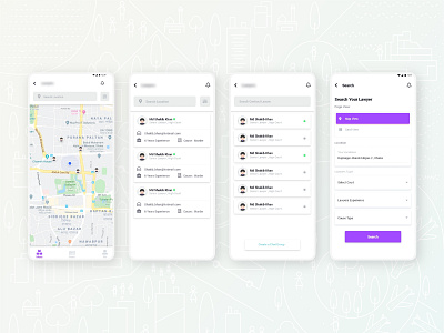 Search app app design cart cartoon dribbble best shot filter lawyer list map mobile app mobile app design mobile ui search
