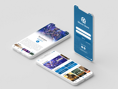Movie Store App adobe xd app design mobile movie store ui ui ux ux xd