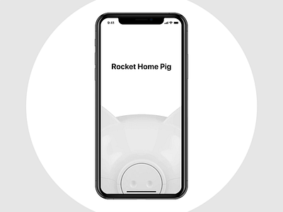 Rocket Home Pig. Walkthrough animation app application design home mobile motion onboarding pig presentation rocket rocketbank ui uiux ux walkthrough