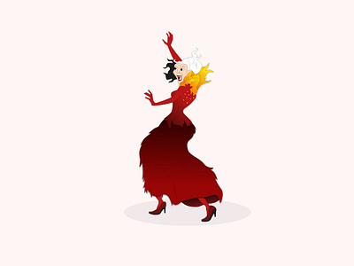 Cruella de Vil adobe xd design illustration