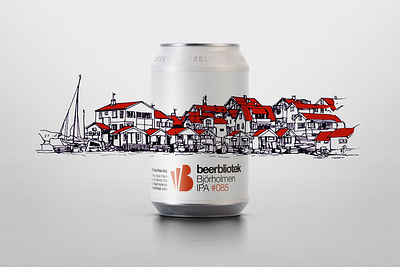 Björholmen IPA beer art beer branding beer can beer label black pen branding can can art can design design graphic design illustration packaging packaging design