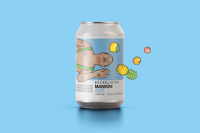 Mankini beer art beer branding beer can beer label branding can can art can design design graphic design illustration packaging packaging design