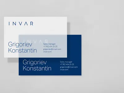 Invar businesscards documents identity logo paper transparent typography