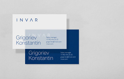 Invar businesscards documents identity logo paper transparent typography