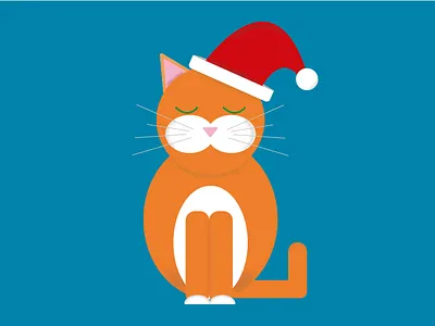 Santa cat charachter design childrens illustration christmas dribbble best shot flat design illustration illustration art illustration design illustrator personal project vector art