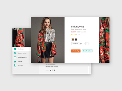 Exploration | Debenhams debenhams e commerce editorial fashion interface product detail page ui visual website